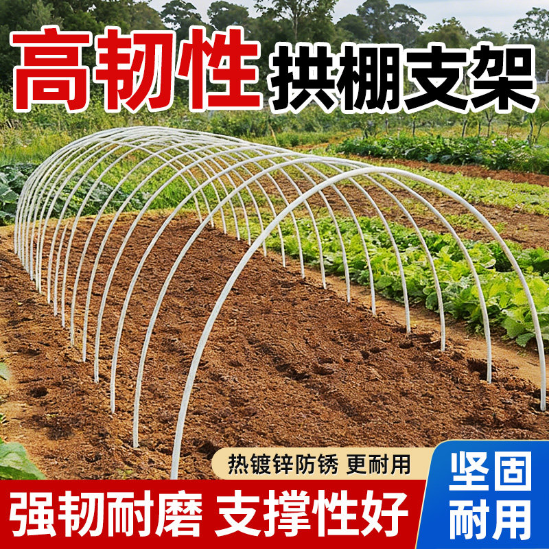 拱棚支架大棚支架拱杆农用防风防雨支架骨架冬季蔬菜保暖菜地菜园,农机/农具/农膜,温室大棚支架,淘宝优惠券,粉丝福利购,淘宝优惠卷
