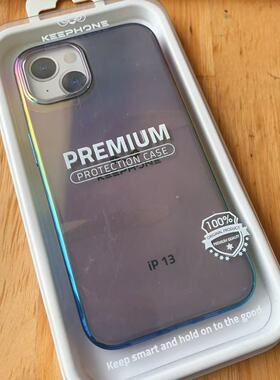 Keephone适用苹果13系列适用iphone13系列硬手机壳炫彩防摔全包保护套电镀色带挂绳孔13外壳