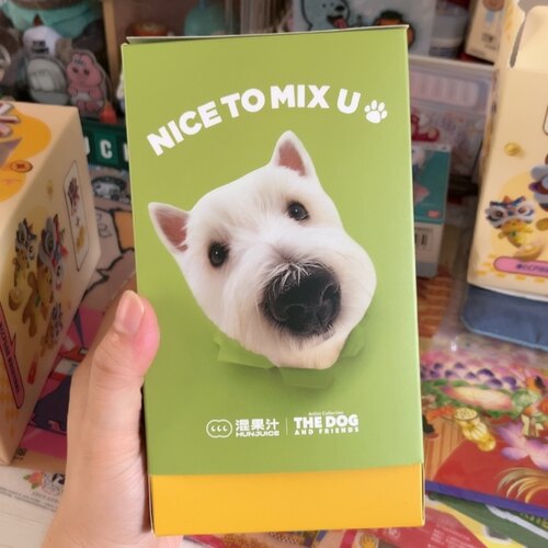 全新混果汁联名大头狗The dog小毛孩泰迪毛绒公仔玩偶西高地可爱
