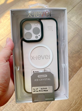 X-level冰晶适用苹果15系列全包手机壳磁吸无线充电iphone14promax防摔保护套14/15pro外壳
