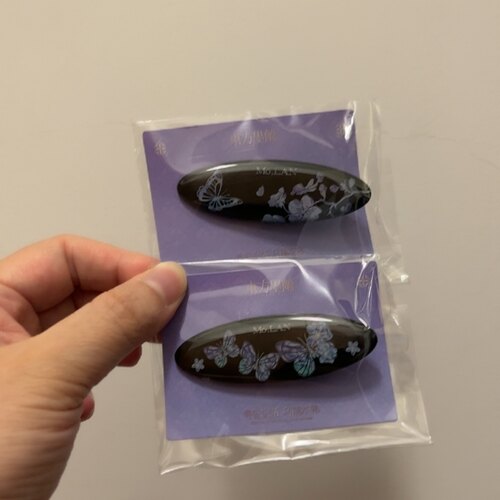 全新东方墨兰三八节限定蝴蝶发夹刘海夹侧边夹发饰发卡古风碎花夹