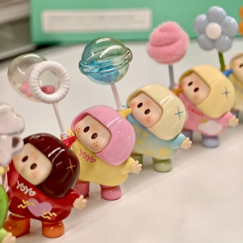 正版MINISO名创优品YOYO萌动心愿系列盲盒萌粒右右酱迷你手办摆件