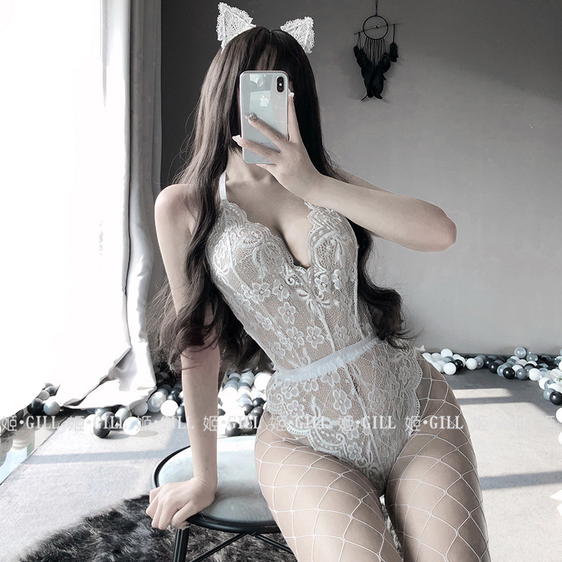 gill榨干男黑色蕾丝比基尼女式
