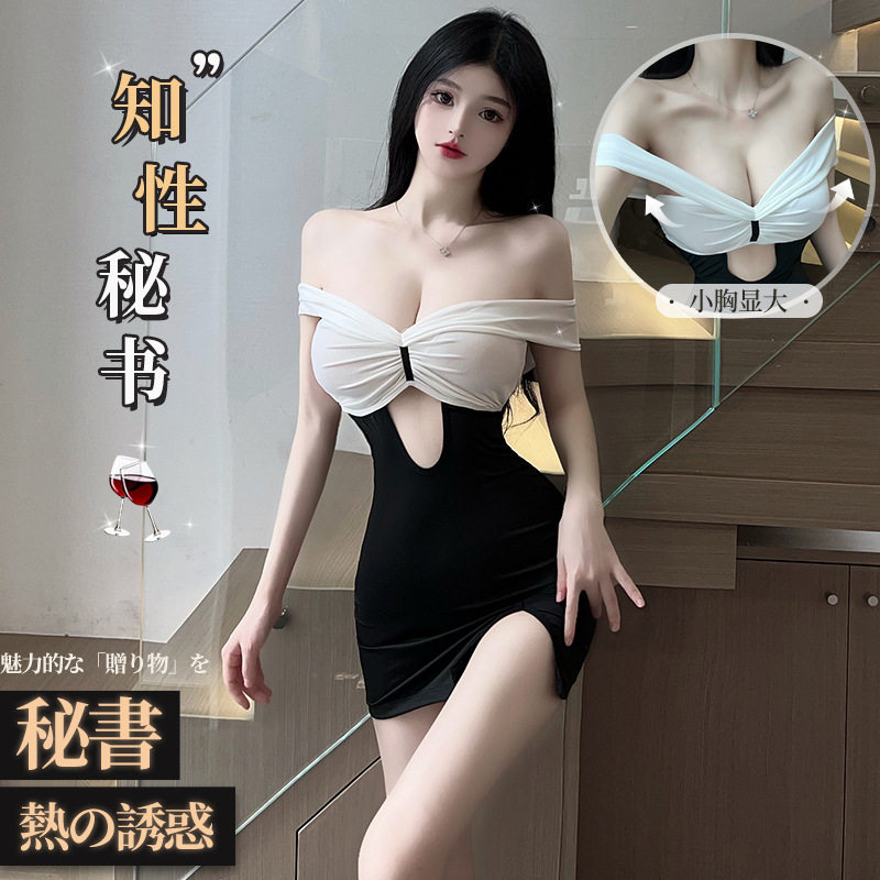 姬GILL内衣女性感秘书制服睡裙酒吧夜店长筒黑丝少女床上睡衣套装