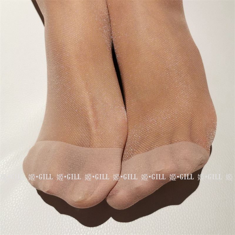 姬Gill：夏季防勾丝加档大码黑丝袜斜纹防脱丝肤色隐形8D连裤袜女