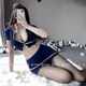 姬Gill：gui迷心窍性感cos空姐jk制服套装 包臀裙女美腿黑丝内衣女