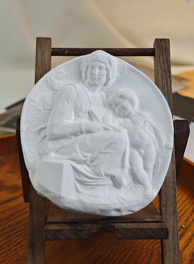 米开朗基罗石膏浮雕摆件