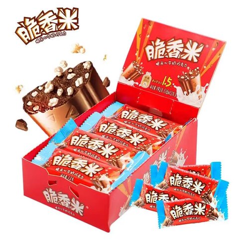 脆香米牛奶巧克力192g16支整盒零食休闲糖果零食订婚结婚庆喜糖