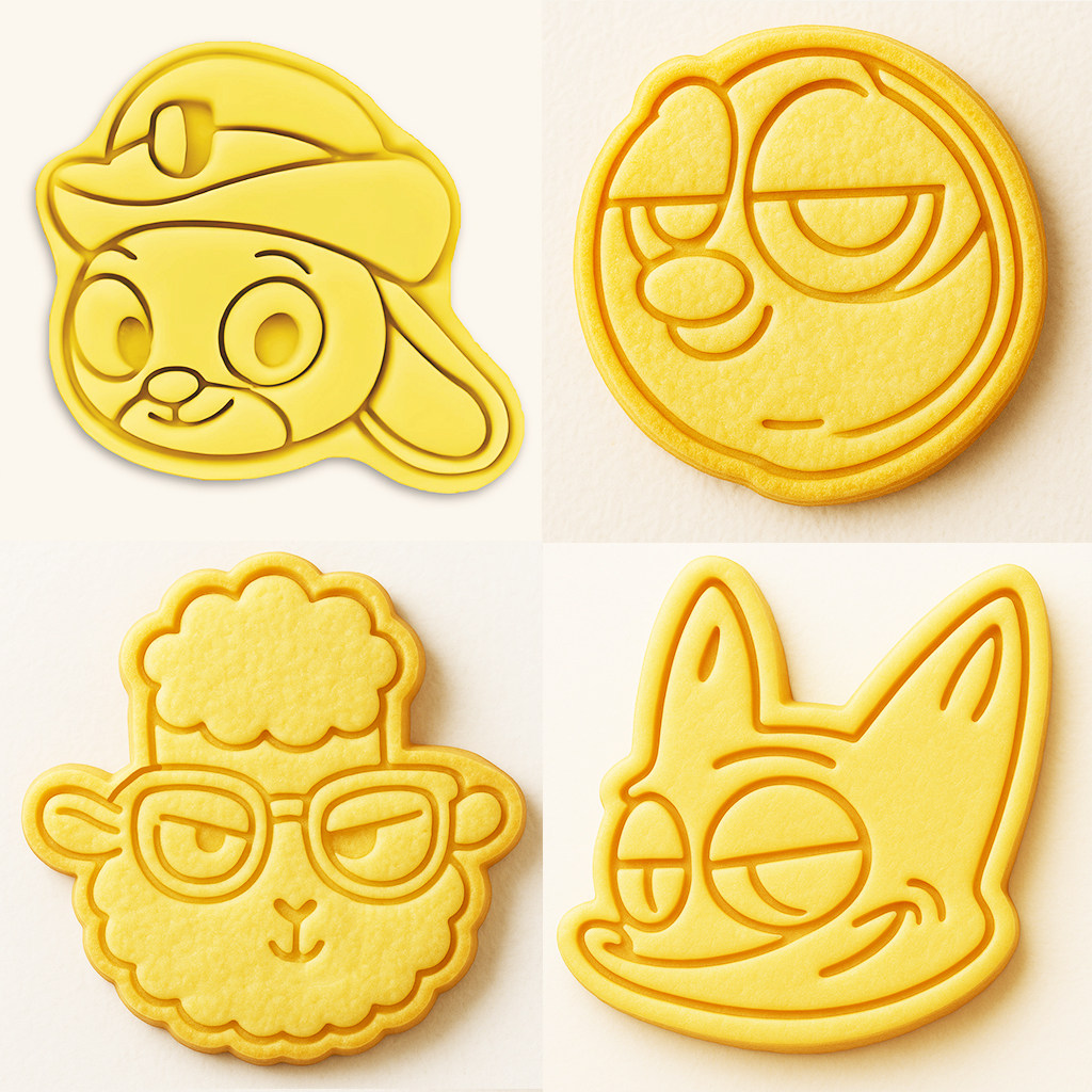 疯狂动物城卡通动物饼干模具立体造型曲奇切模按压式烘焙工具磨具