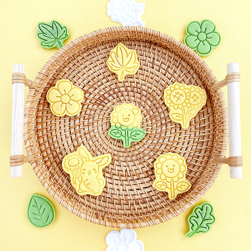 向日葵饼干模具创意太阳叶子花朵