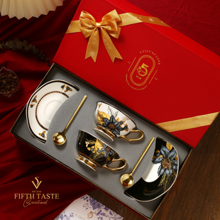 闺蜜新婚送新人礼物情侣对杯 高档精致咖啡杯礼盒套装 FIFTH TASTE