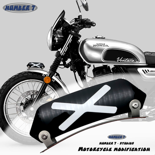 适用于本田CGX150 CL300 CB190TR摩托车改装个性挡泥板风刀装饰牌