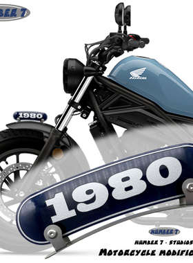 适用于本田CM300 CL300改装个性定制CB190TR复古挡泥板风刀装饰牌