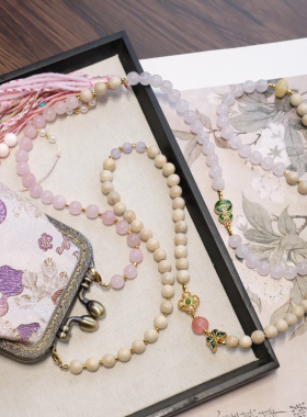 新中式国风长款斜挎包包链斜挎链背背链项链的玉佩纯手工气