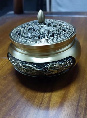 香炉锌合金家用室内檀香炉茶道焚香禅意熏香炉沉香盘香炉摆件香薰