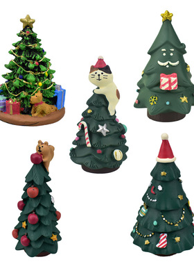 ins圣诞树爬爬猫圣诞节装饰创意