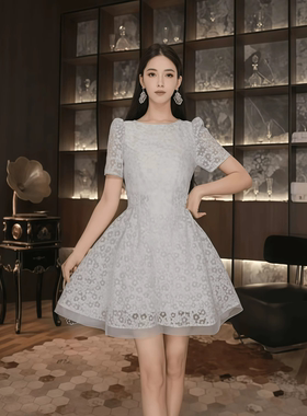 45224千金风超好看气质优雅名媛优雅日常礼服连衣裙夏新款礼服裙