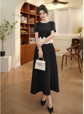 【JANE·简】夏季小众新款女装轻熟风气质收腰连衣裙显瘦45180