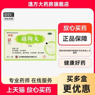 佛慈 越鞠丸 6g*10袋/盒理气解郁宽中除满OTC