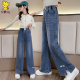 儿童牛仔裤 女童裤 女孩春季 中大童直筒阔腿长裤 子春秋外穿2026新款