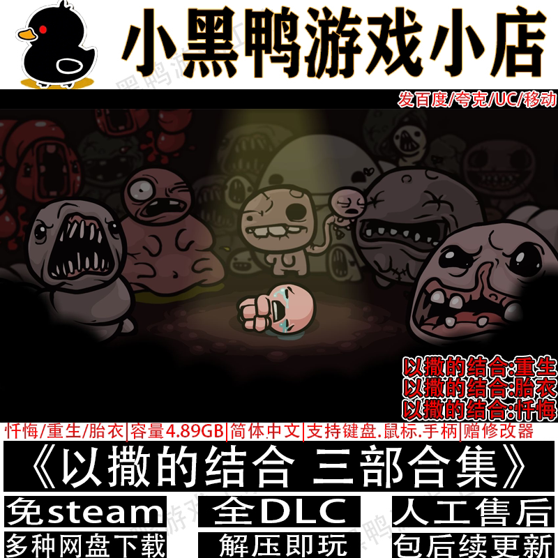 以撒的结合:重生/胎衣/忏悔全DLC免steam中文PC网盘下载解压即玩