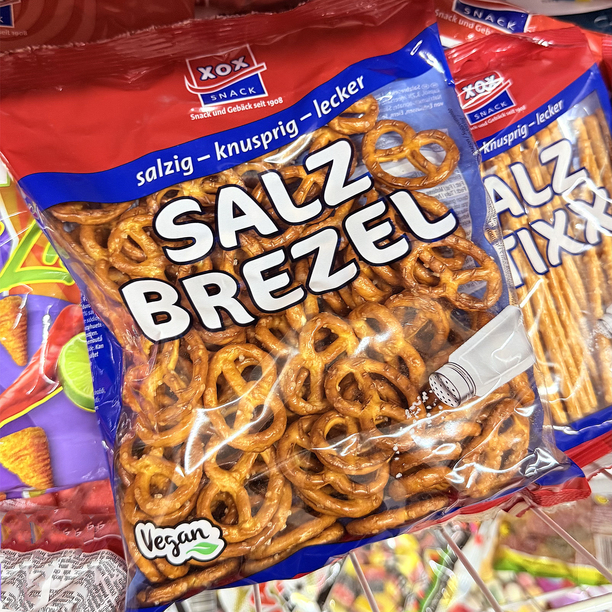 德国原装进口椒盐蝴蝶饼干脆