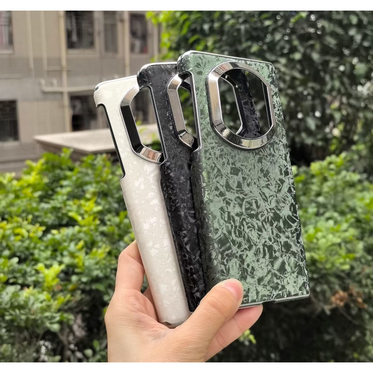 CaseLuxe 美国贝壳纹电镀双中轴双边保护华为MateX7X6X5X3手机壳私模全包防摔创意新款matex7x6