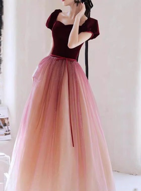 出租合唱演出服女红歌比赛服装红色爱国朗诵指挥主持人晚礼服活动