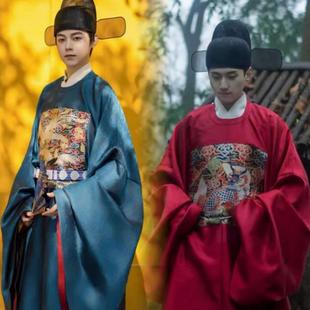 服五一婚礼父亲长辈服装 圆领袍状元 出租明制汉服男纱仿妆花男款