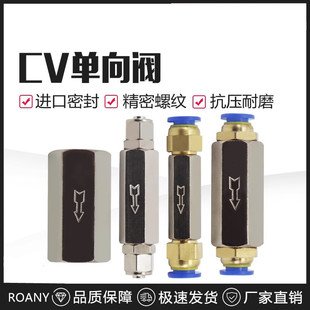 气动接头铜接头截止阀CV-01单向阀CV-02止回阀CV-03/04螺纹2分1分