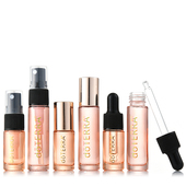 多特瑞5ml桃粉滚珠瓶.10ml烫金加厚玻璃香水喷雾精油精华液滴管瓶