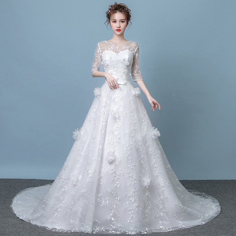 日本购婚纱礼服2019宫廷夏季一字肩长拖尾公主轻森系新款苏州婚纱|ruв категории Женская одежда, Cвадебные платья, свадебное платье - от Buy2taobao.com для оказания профессиональной услуги покупки агента Taobao