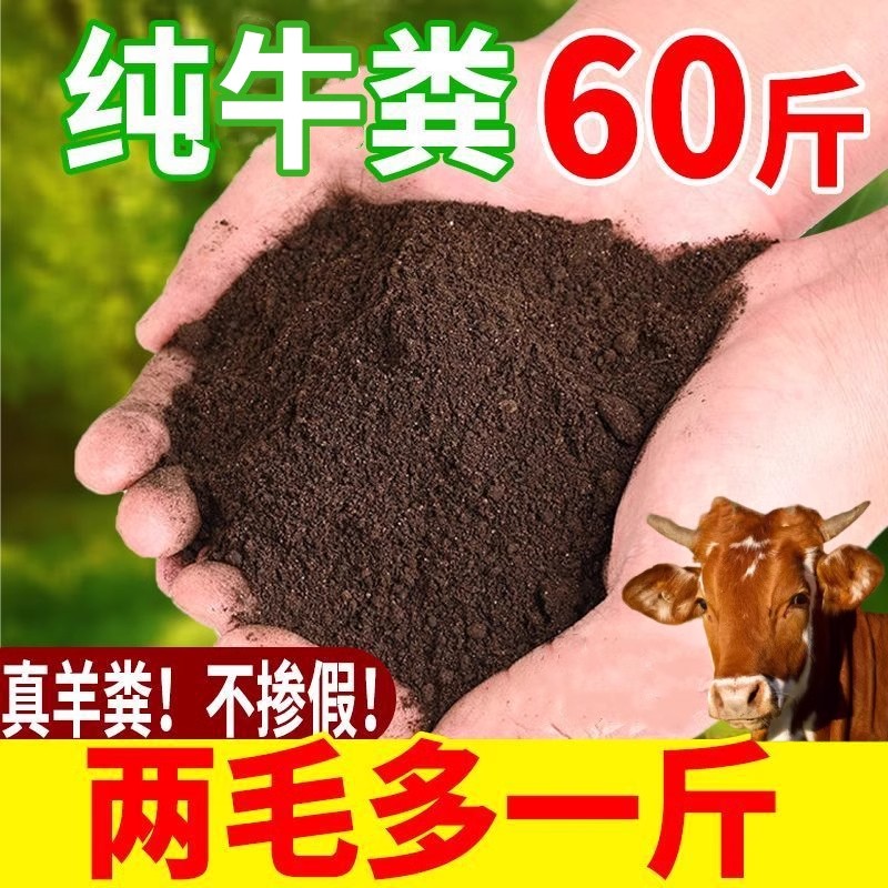 内蒙古纯牛粪发酵有机肥蔬菜专用鸡粪花肥种菜养花盆栽果树纯羊粪