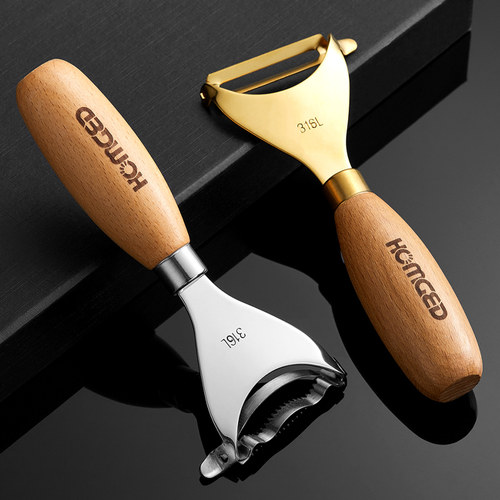 316L钢玉米刨粒水果削皮器木柄