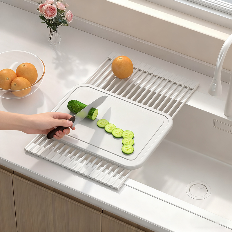 【不占空间】厨房沥水架沥水卷帘