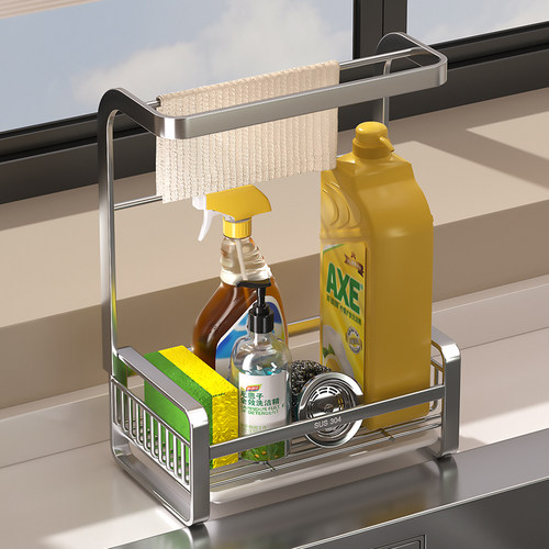 厨房置物架水槽沥水架洗碗抹布架
