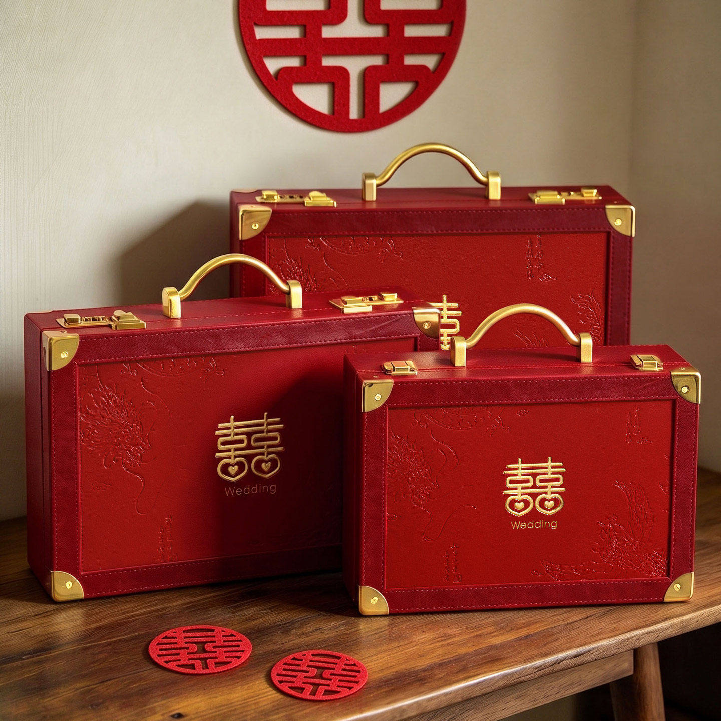 彩礼钱现金礼盒子订婚专用礼金箱
