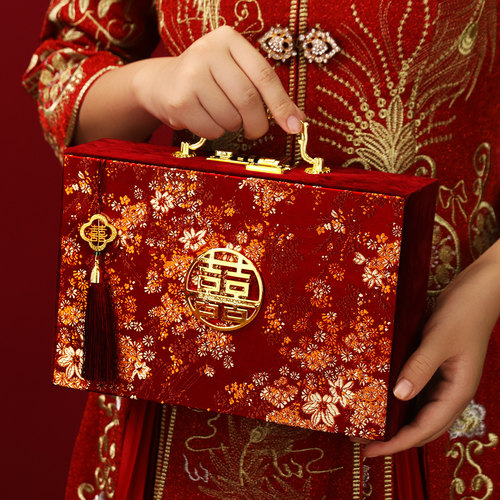 订婚彩礼钱现金礼盒子10万礼金箱