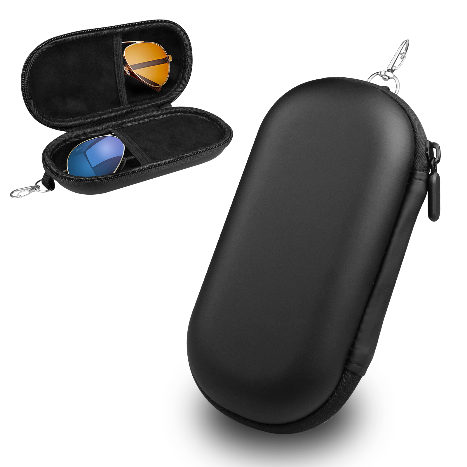 眼镜收纳盒旅行便携2格墨镜收纳包近视眼镜挂包抗压防摔随身时尚,收纳整理,眼镜收纳盒,淘宝优惠券,粉丝福利购,淘宝优惠卷