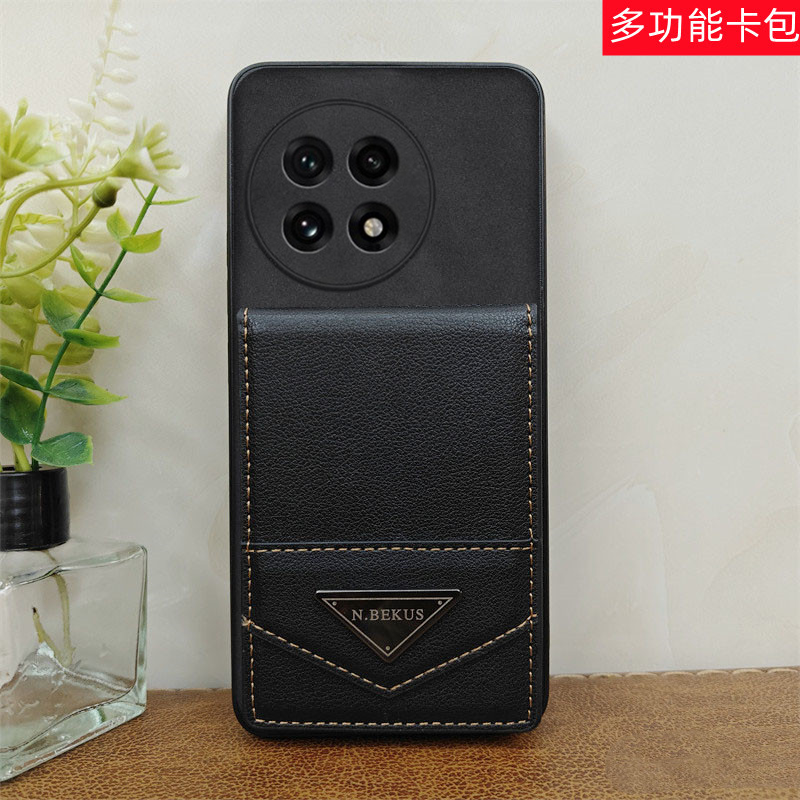 适用OPPO一加13卡套ACE5PRO手机壳2pro支架ace3pro卡包12上下翻盖皮套插卡壳全包镜头保护套防摔卡袋商务ace5
