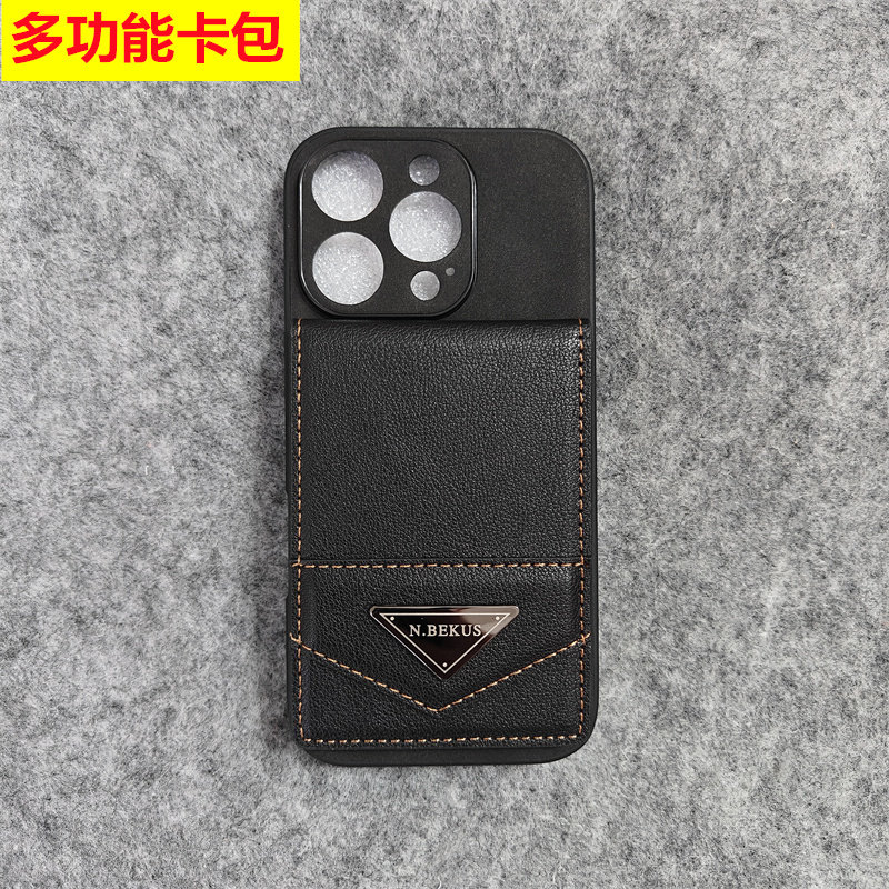 适用苹果16/15/14/16/12/11 pro max手机壳卡套卡包上下翻盖皮套插卡全包保护套防摔卡袋商务高级感plus男女