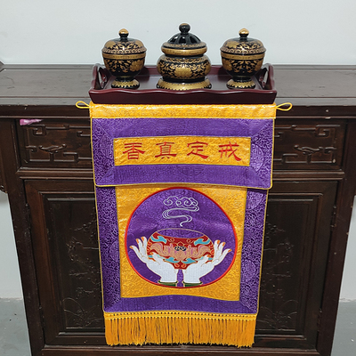 铜香炉粉盅陶瓷款组合套装五件套