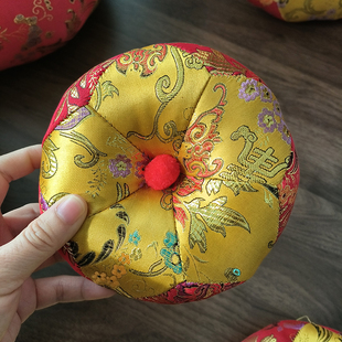 新款木鱼佛音钵垫子家用铜磬垫木鱼垫打击乐器配件彩色绣花通用垫