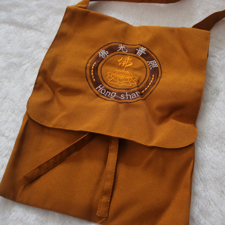 禅修旅游罗汉佛字莲花翻盖居士包