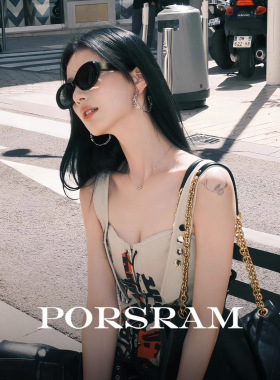 CL复古猫眼墨镜女高级感时尚椭圆