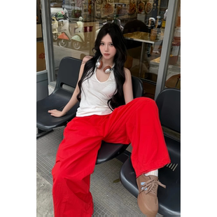 春季 原SUN11 STUDIO西海岸落日低腰松垮工装 裤 休闲宽松收口阔腿裤