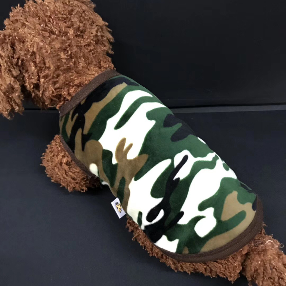 狗狗衣服秋冬装豹纹迷彩加棉狗衫贵宾猫咪保暖棉衣中小型宠物服装