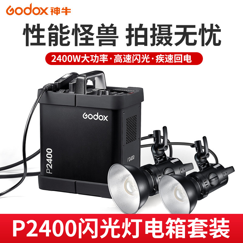 新品现货 神牛P2400外拍灯2400W影棚闪光灯大功率便携电源箱