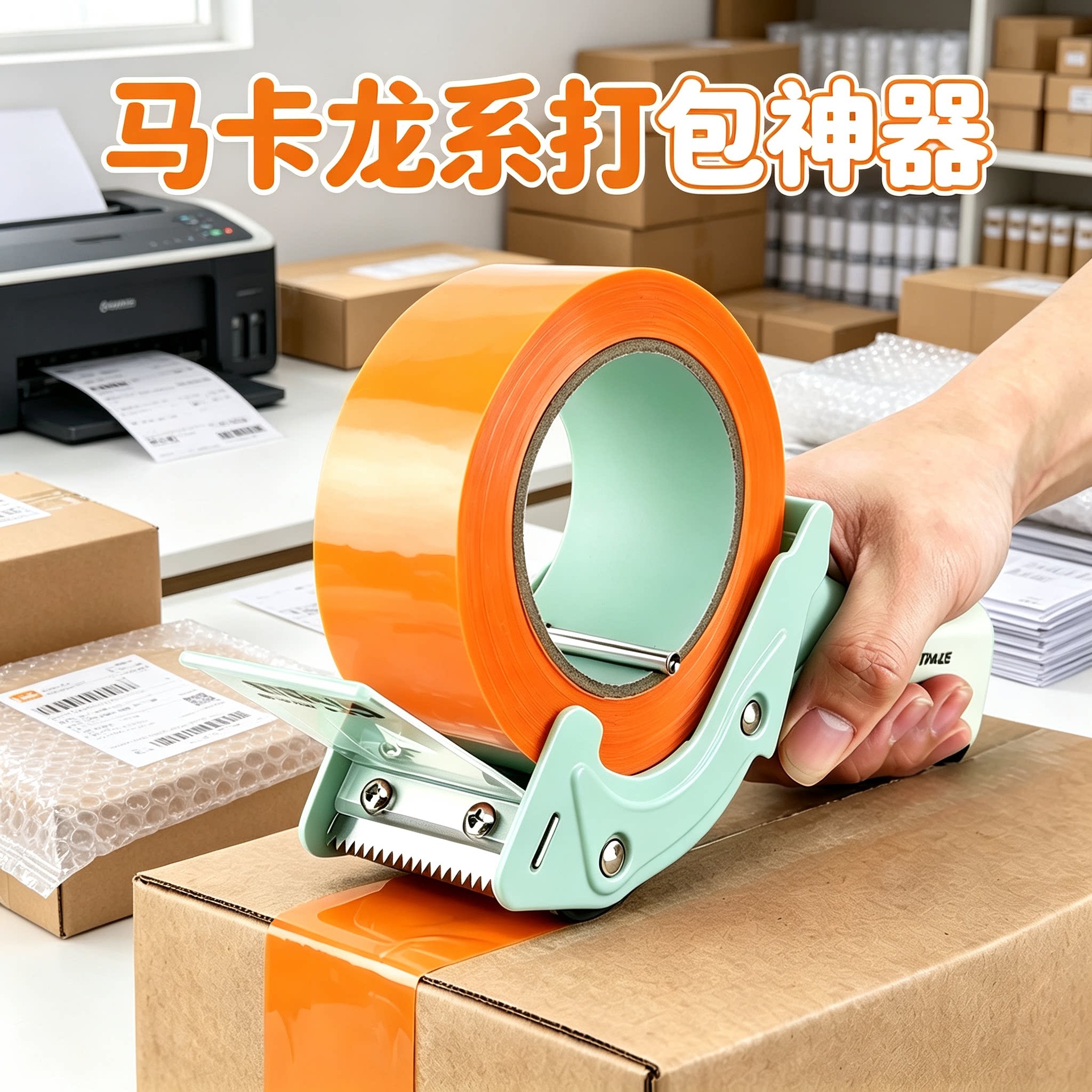 手柄打包机加厚金属封箱器胶带切割器2026新款快递打包神器胶纸机