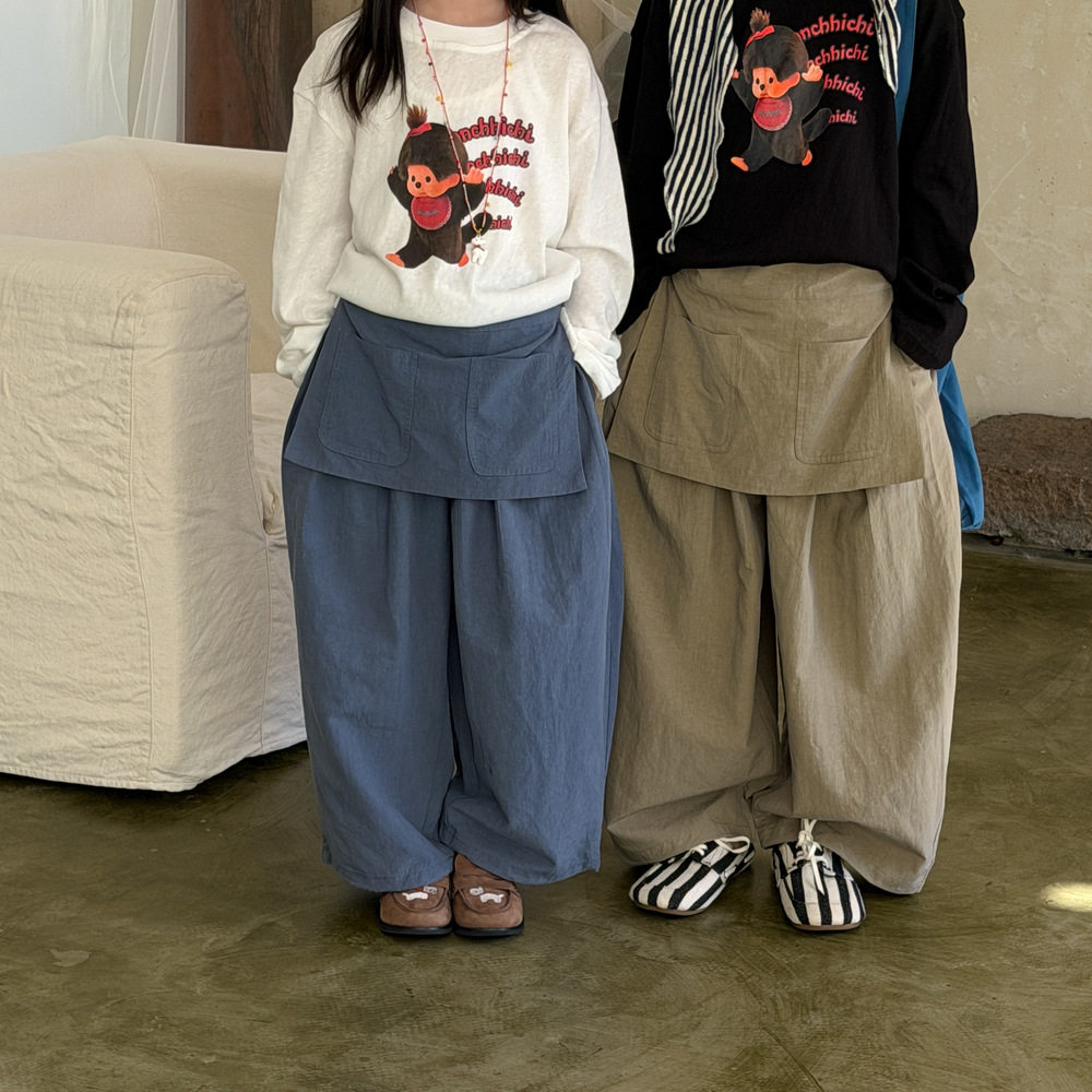 2026春夏款韩版男女童设计款屁帘休闲裤儿童宽松慵懒风裤子直筒裤,童装/婴儿装/亲子装,裤子,淘宝优惠券,粉丝福利购,淘宝优惠卷